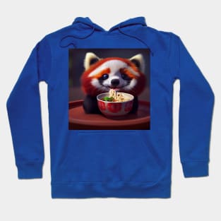 Kawaii Red Panda Eating Ramen Hoodie